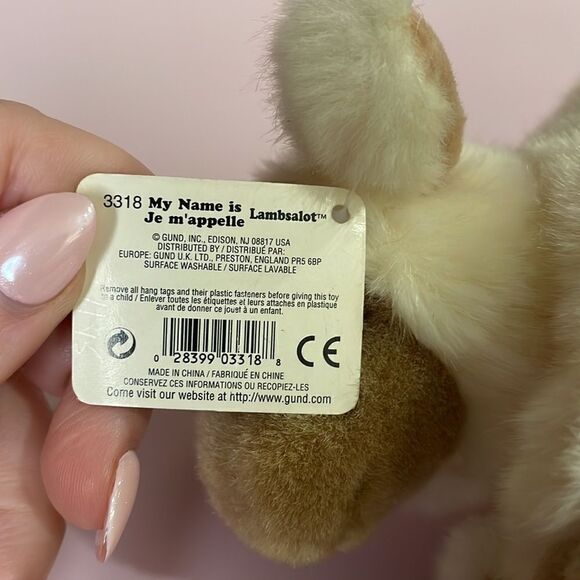 Vintage Gund Lambsalot Cream Sheep Plush with tags Easter NWT Excellent Conditi… - Picture 10 of 12